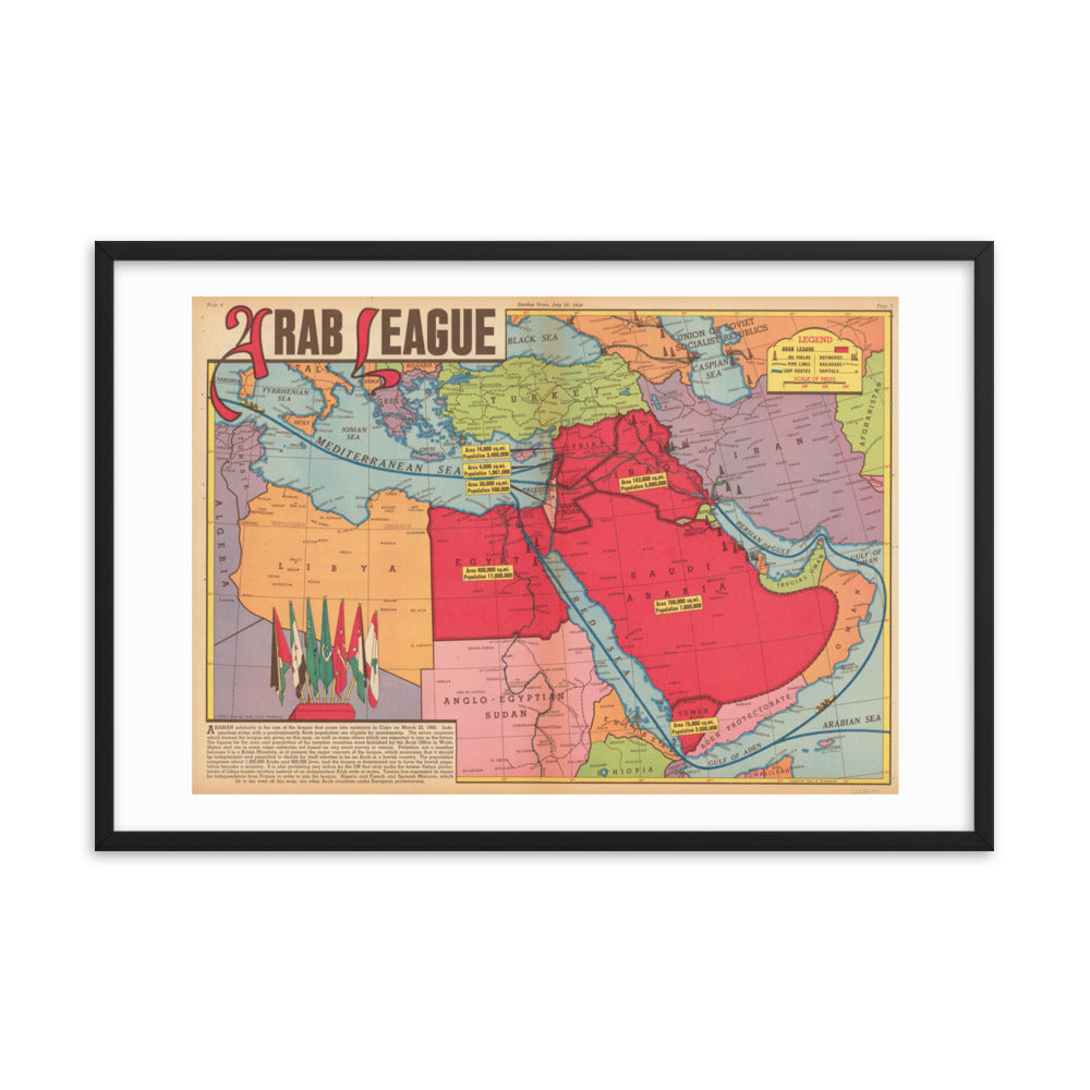Map of the Arab League - 1946