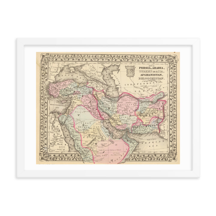 Map of the Middle East - 1880