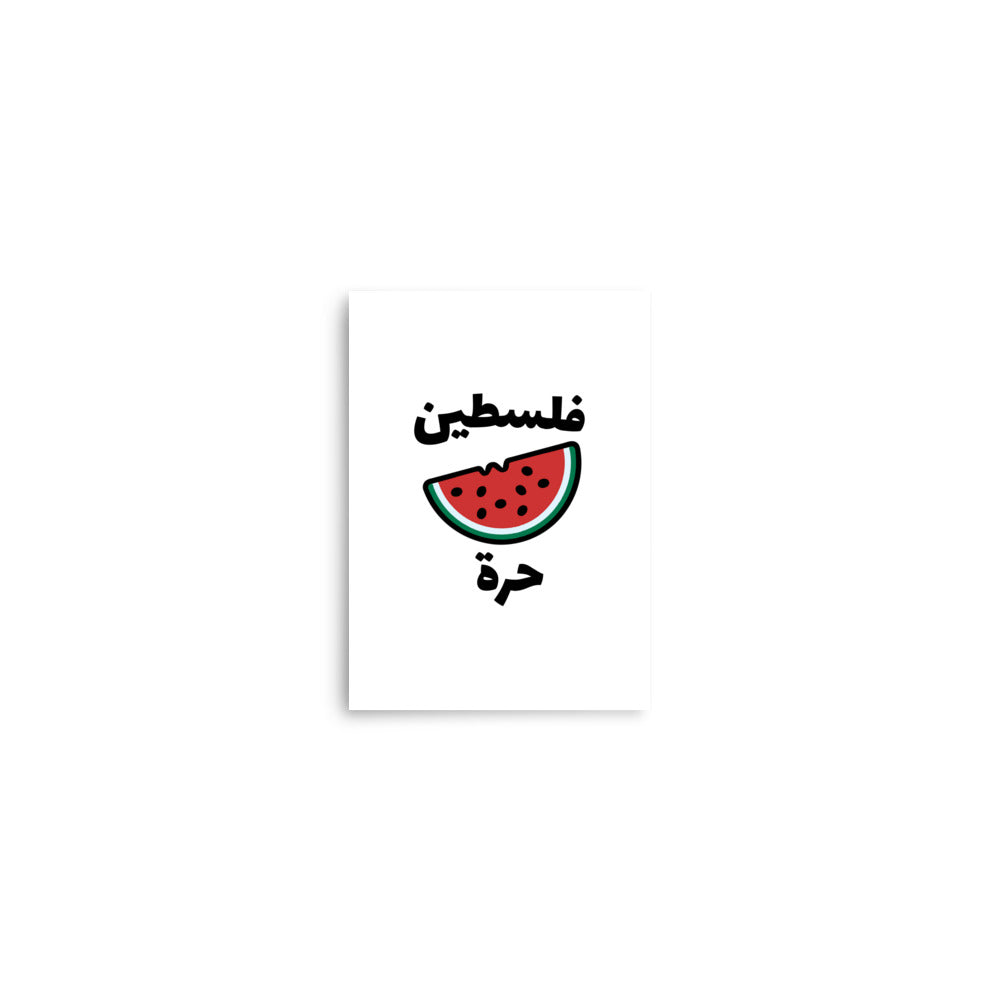 Free Palestine Watermelon Poster