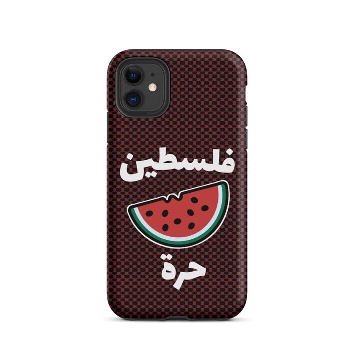 Free Palestine Watermelon Keffiyeh iPhone Case