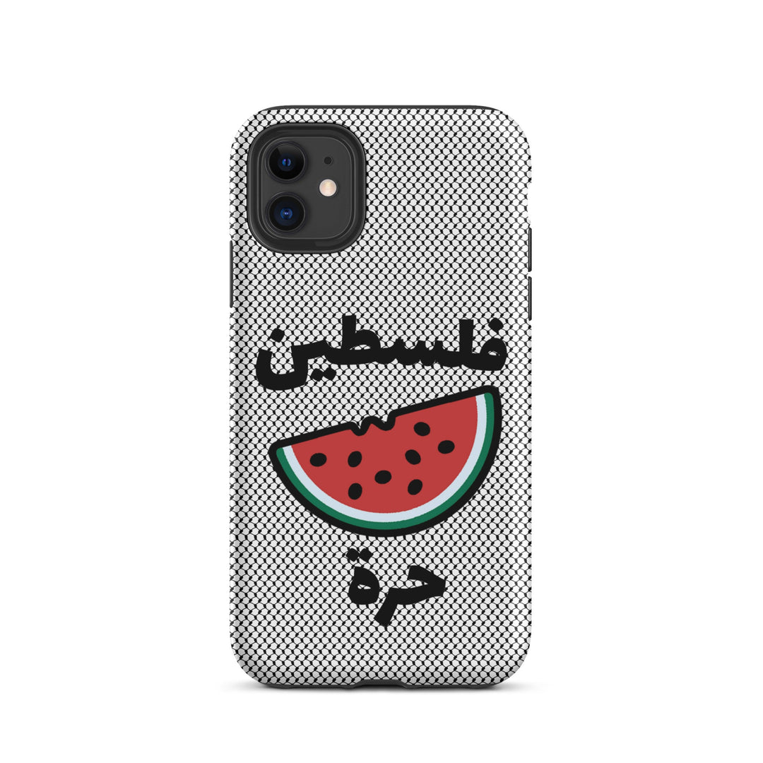 Free Palestine Watermelon Keffiyeh iPhone Case