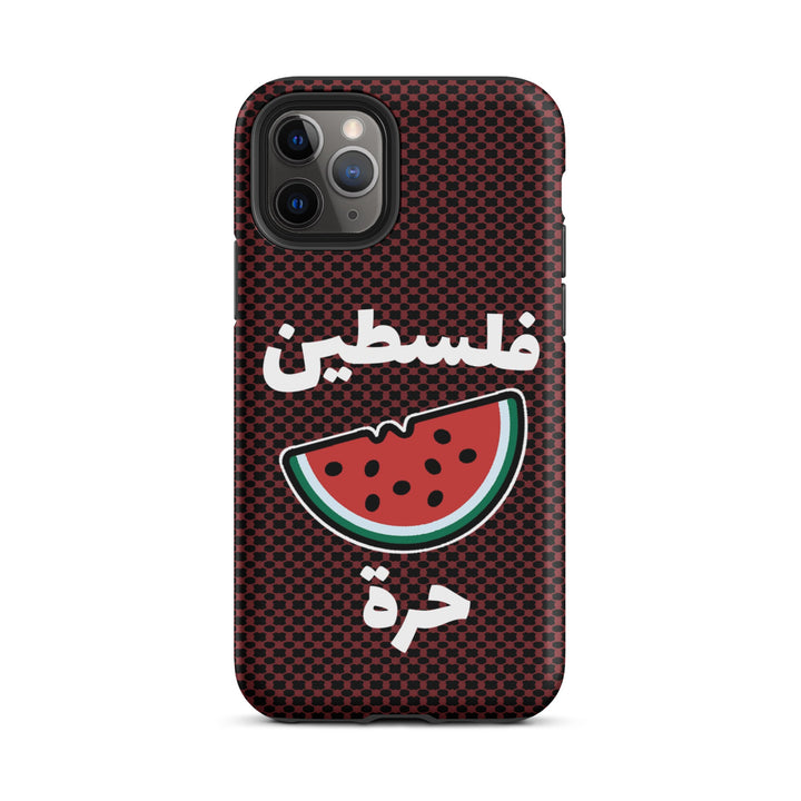 Free Palestine Watermelon Keffiyeh iPhone Case