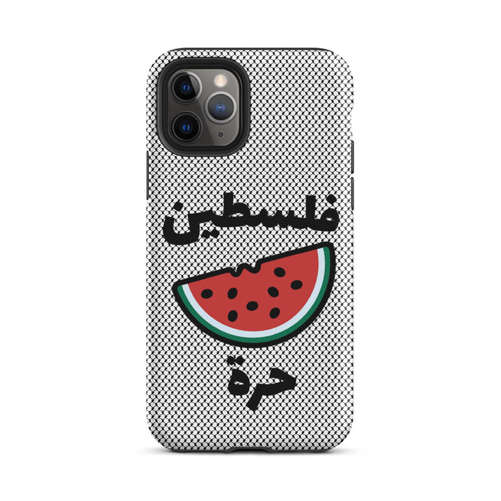 Free Palestine Watermelon Keffiyeh iPhone Case