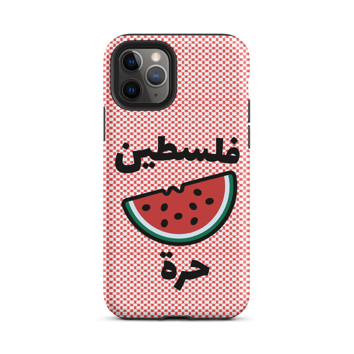 Free Palestine Watermelon Keffiyeh iPhone Case