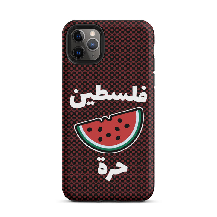 Free Palestine Watermelon Keffiyeh iPhone Case