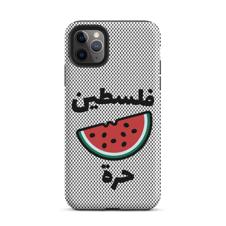 Free Palestine Watermelon Keffiyeh iPhone Case