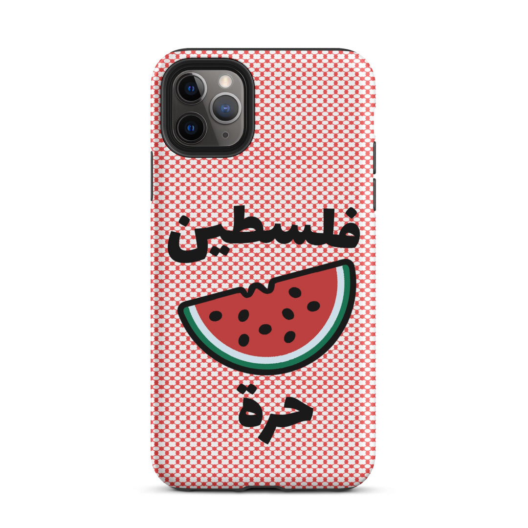 Free Palestine Watermelon Keffiyeh iPhone Case