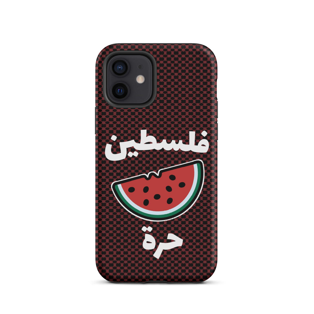 Free Palestine Watermelon Keffiyeh iPhone Case