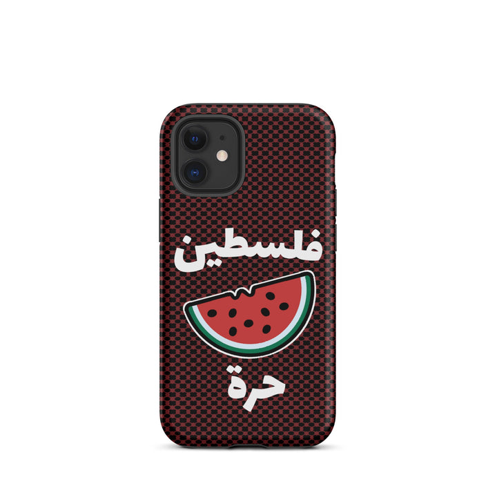 Free Palestine Watermelon Keffiyeh iPhone Case