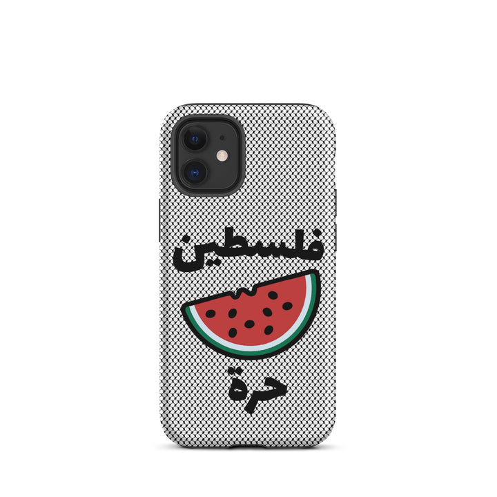 Free Palestine Watermelon Keffiyeh iPhone Case