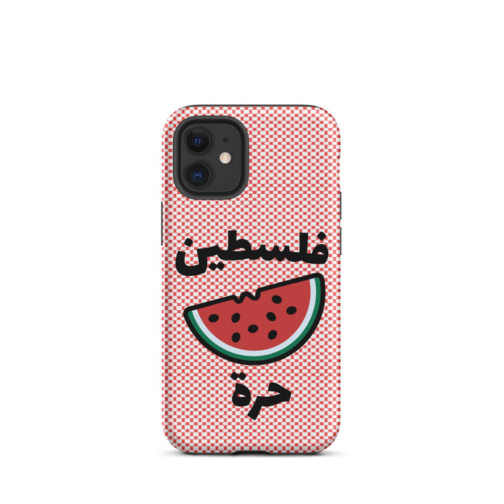Free Palestine Watermelon Keffiyeh iPhone Case