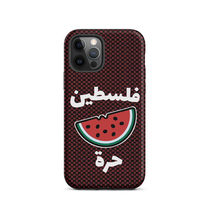 Free Palestine Watermelon Keffiyeh iPhone Case