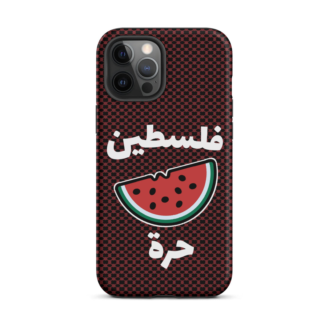 Free Palestine Watermelon Keffiyeh iPhone Case
