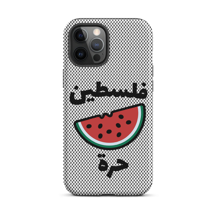 Free Palestine Watermelon Keffiyeh iPhone Case