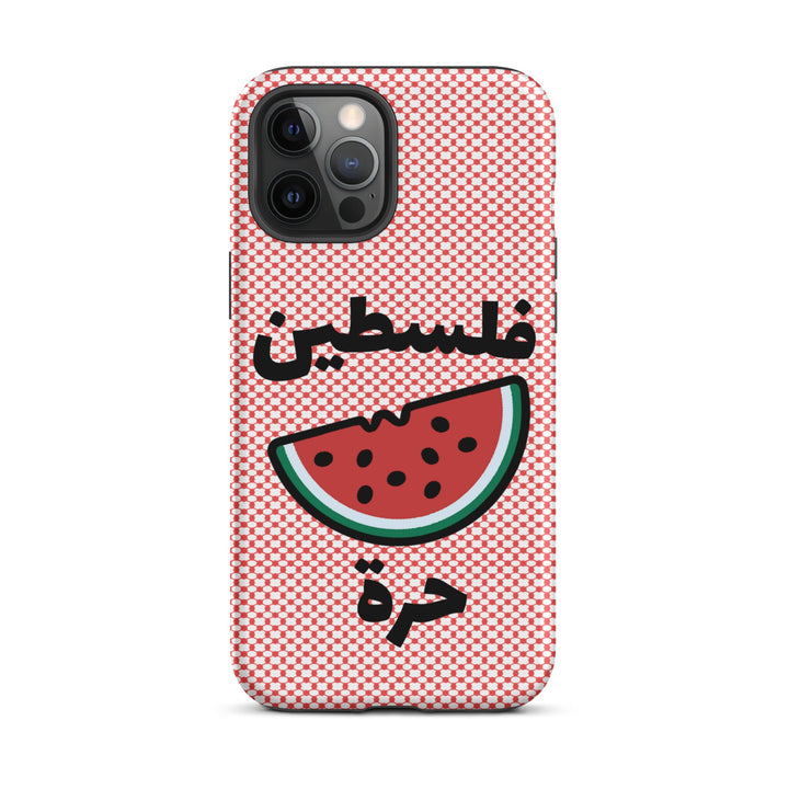 Free Palestine Watermelon Keffiyeh iPhone Case