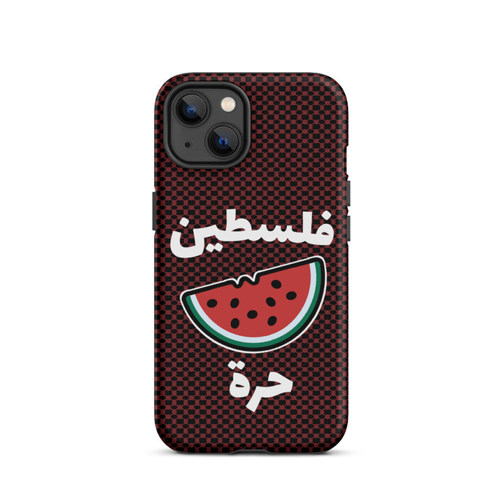 Free Palestine Watermelon Keffiyeh iPhone Case