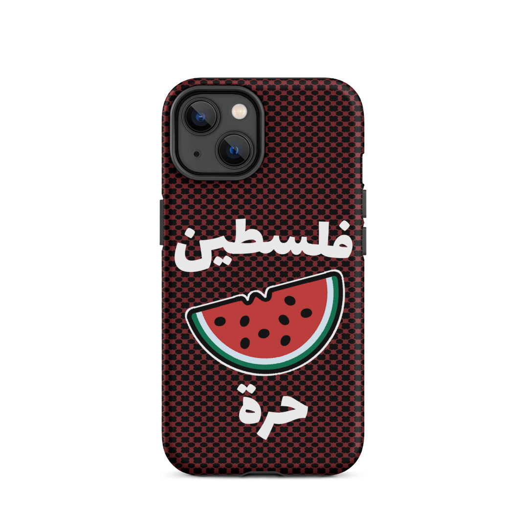 Free Palestine Watermelon Keffiyeh iPhone Case