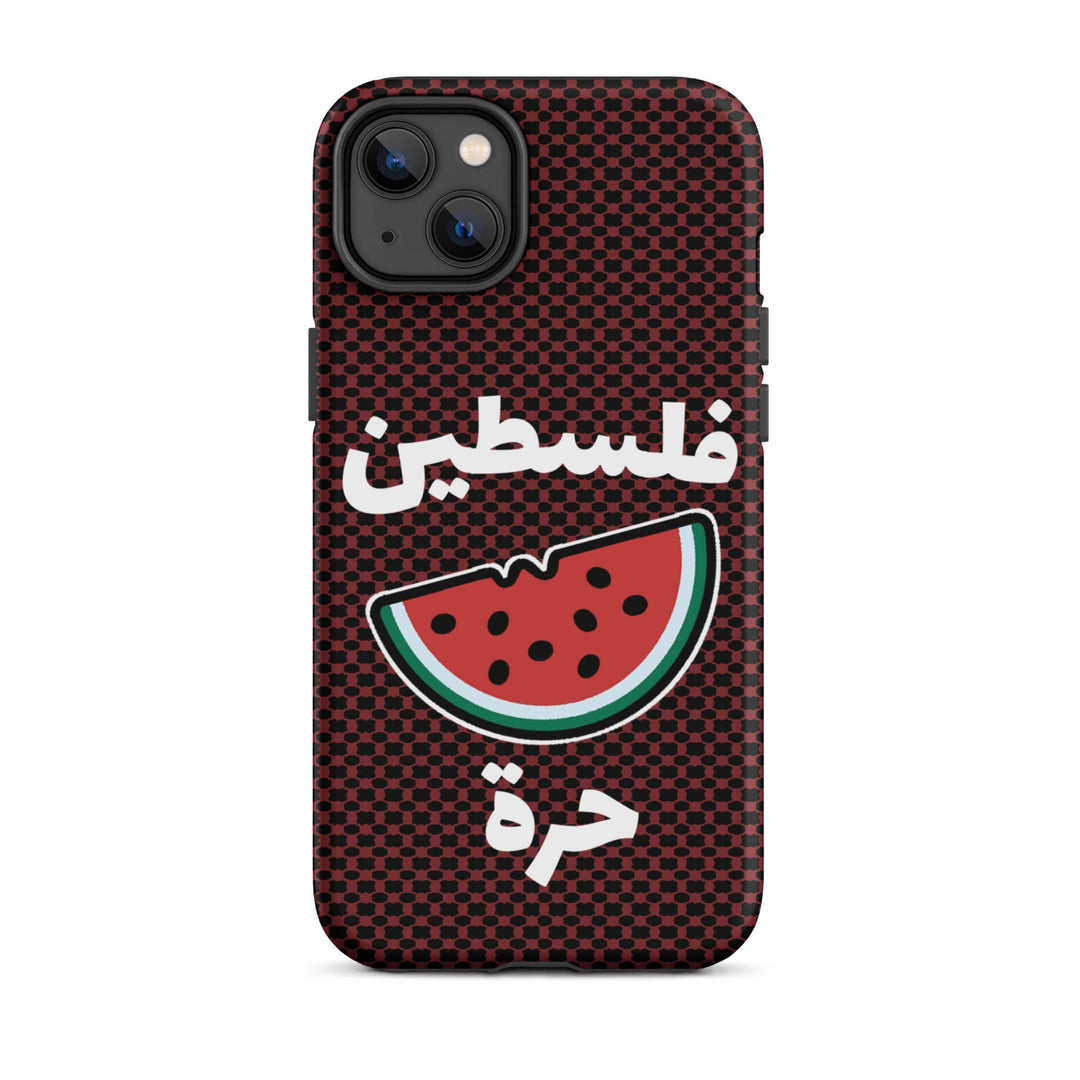 Free Palestine Watermelon Keffiyeh iPhone Case