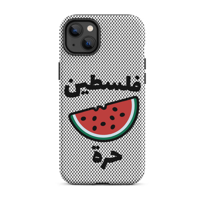 Free Palestine Watermelon Keffiyeh iPhone Case