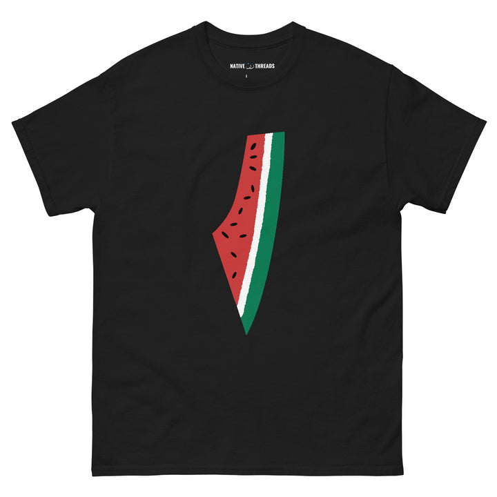 Printed Palestine Watermelon Map - T Shirt