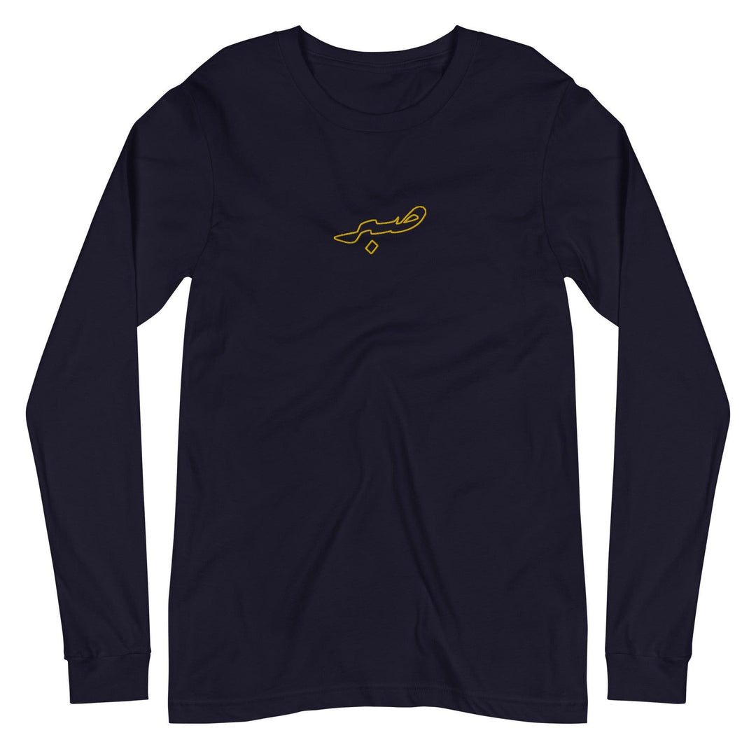 Embroidered Sabr Outline - Long Sleeve - Native Threads Palestine clothing