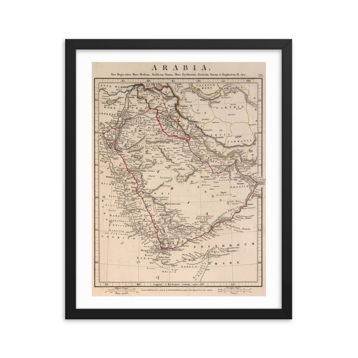 Map of Arab Peninsula and Levant - 1828