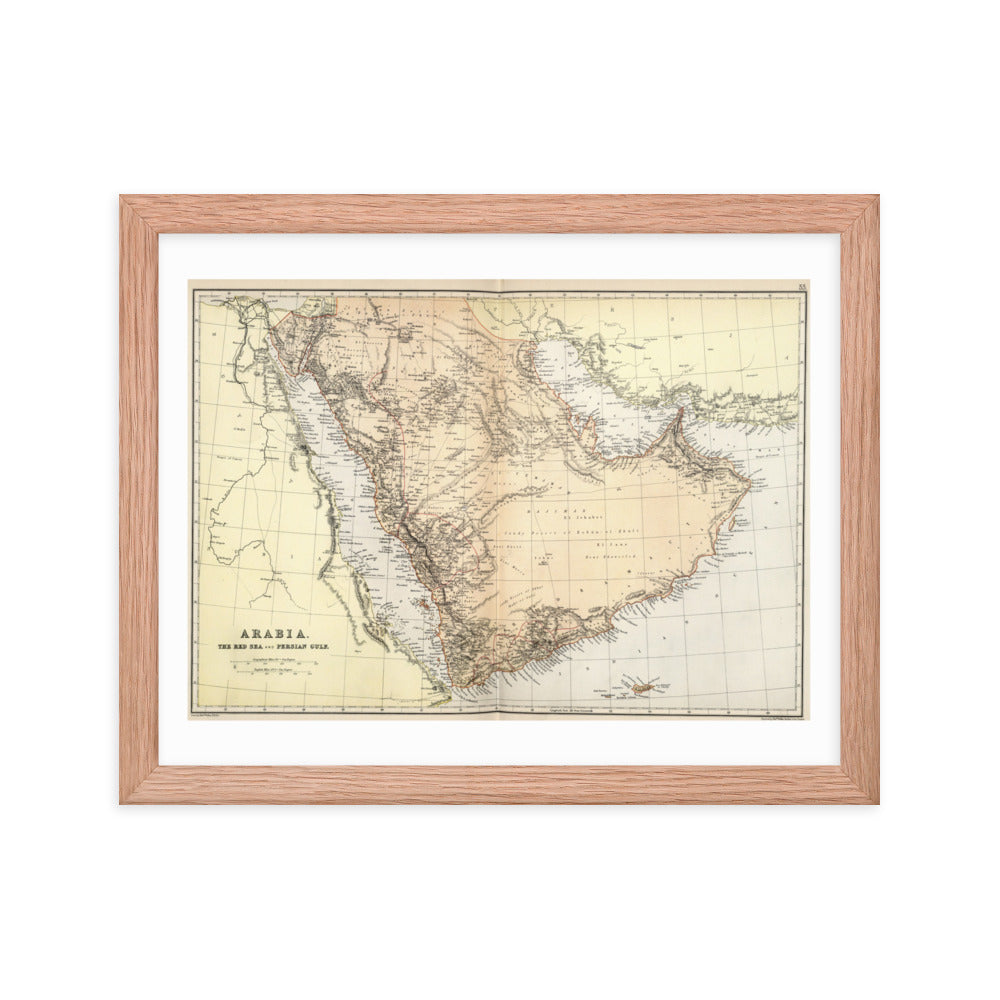 Map of Arab Peninisula - 1882
