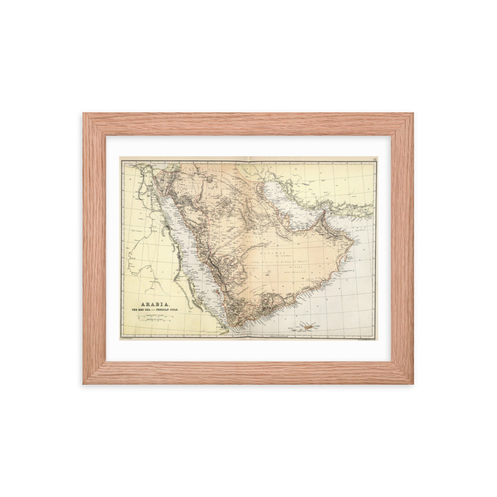 Map of Arab Peninisula - 1882