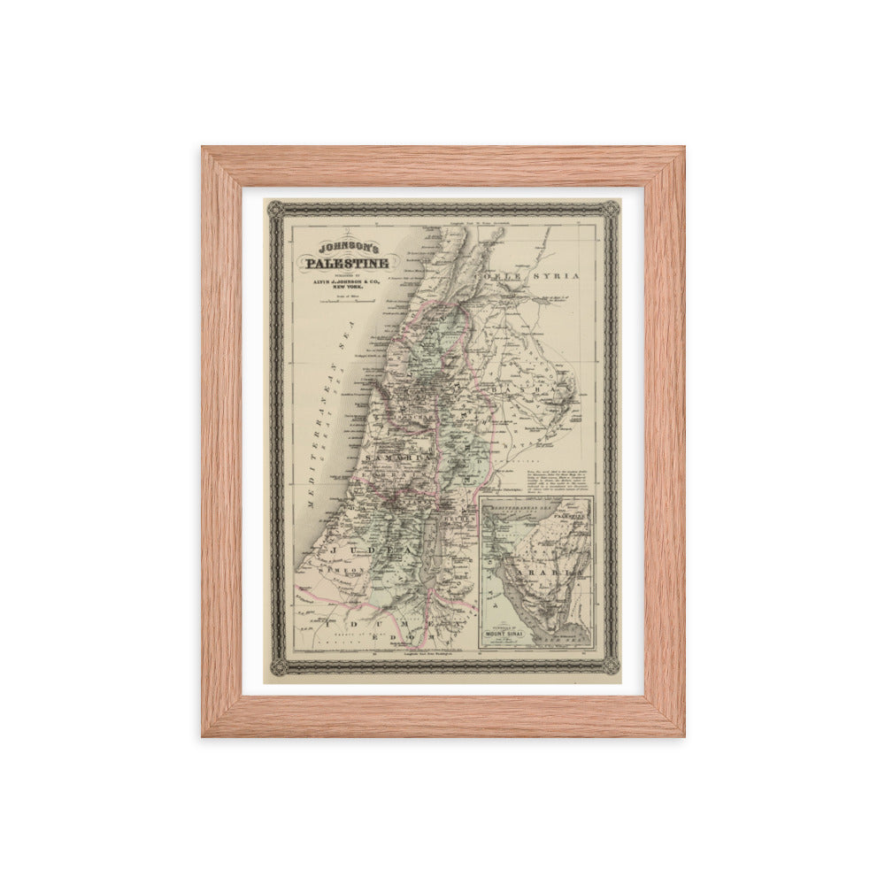 Map of Palestine - 1886