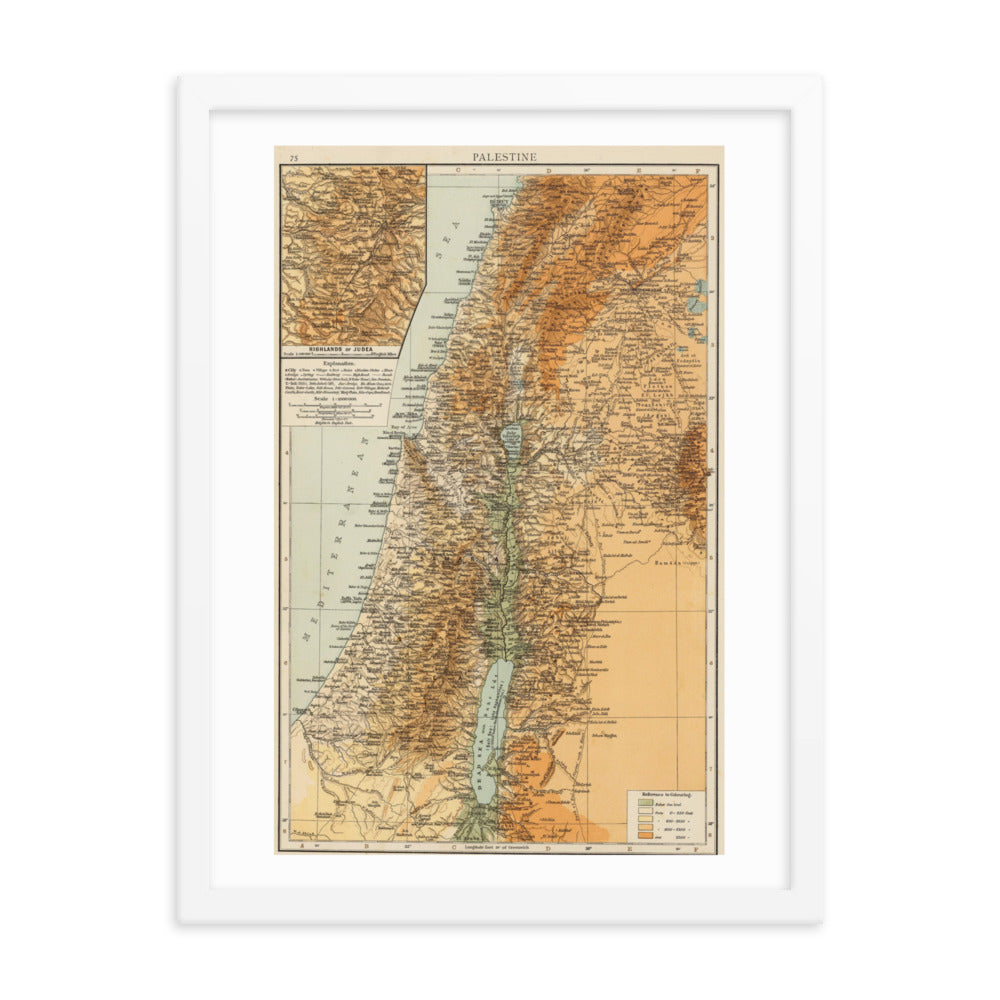 Map of Palestine - 1895