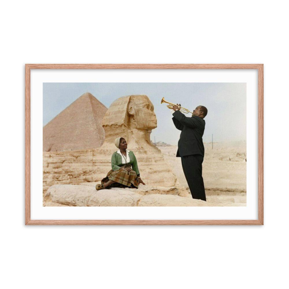 Louis Armstrong at Giza - Native Threads Palestine clothing