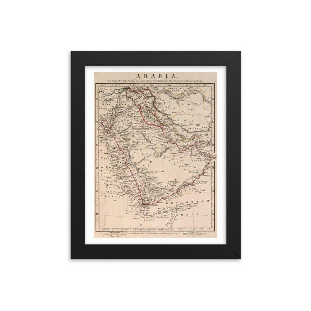 Map of Arab Peninsula and Levant - 1828 - Native Threads Palestine clothing