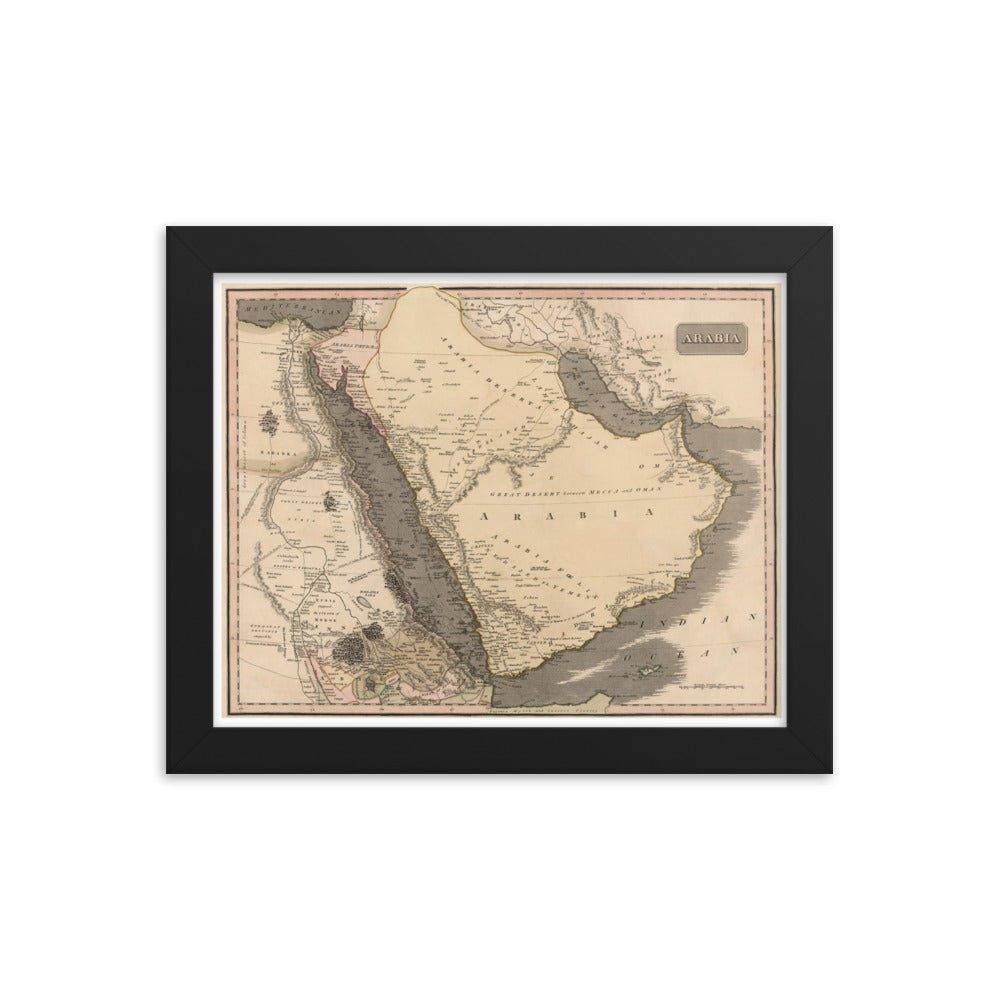 Map of Arab Peninsula and Nile Valley - 1818 - Native Threads Palestine clothing