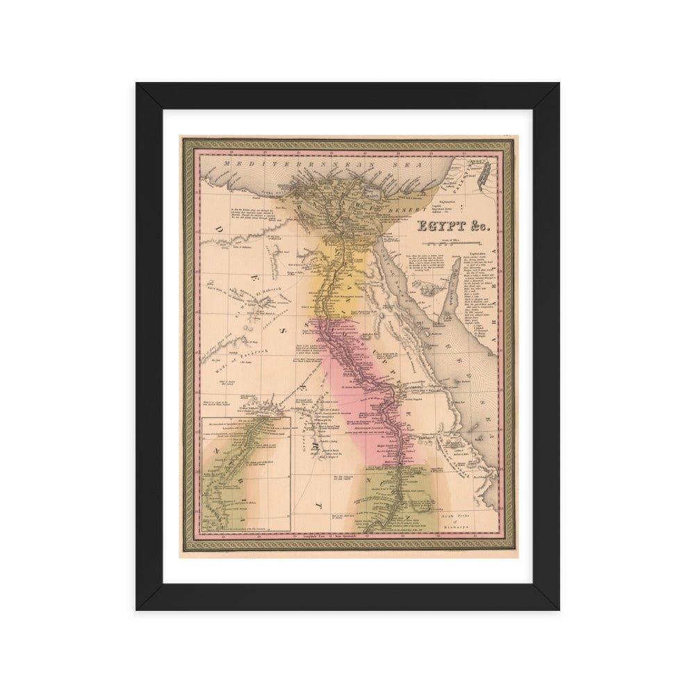 Map of Egypt - 1849 - Native Threads Palestine clothing