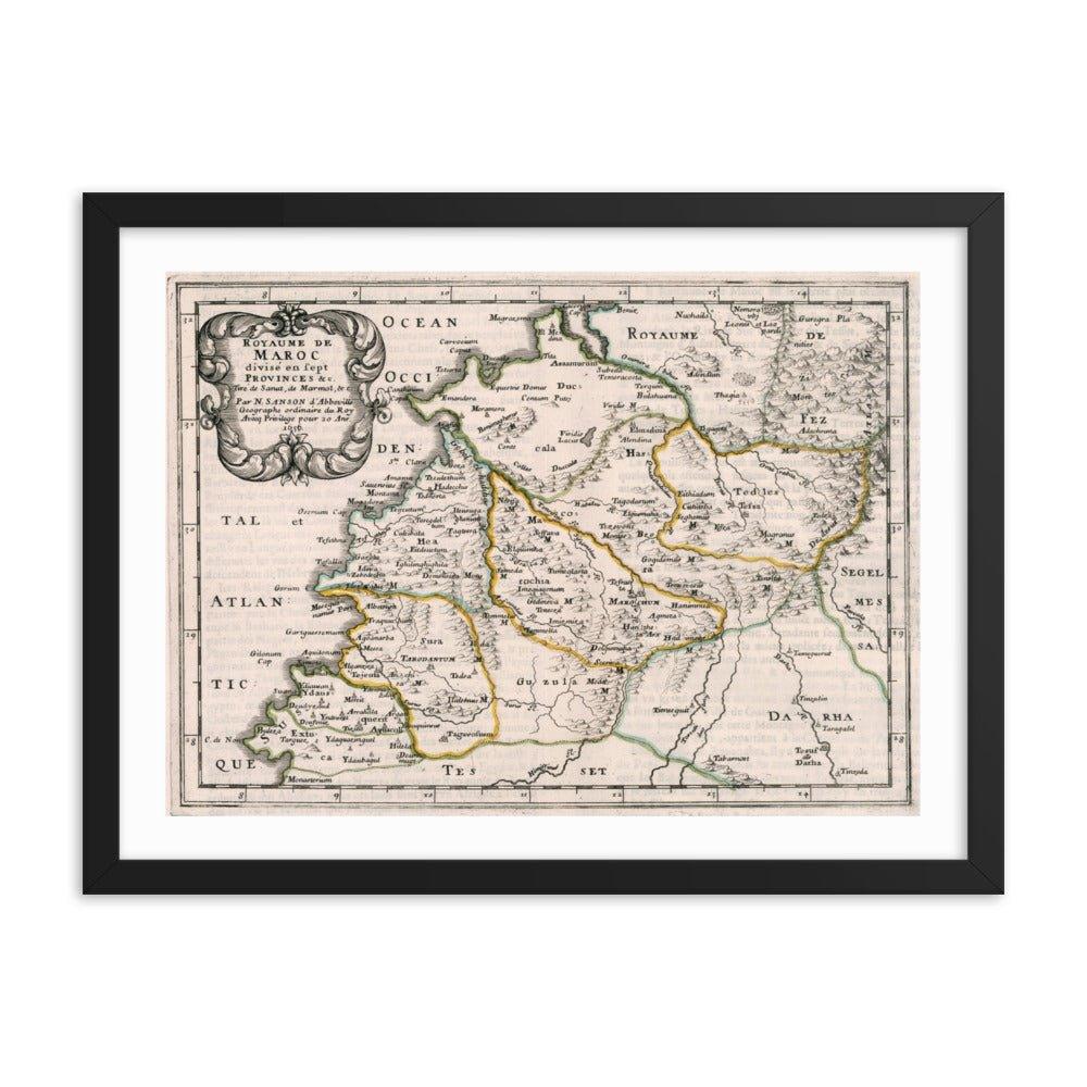 Map of Morocco - 1656 - Native Threads Palestine clothing
