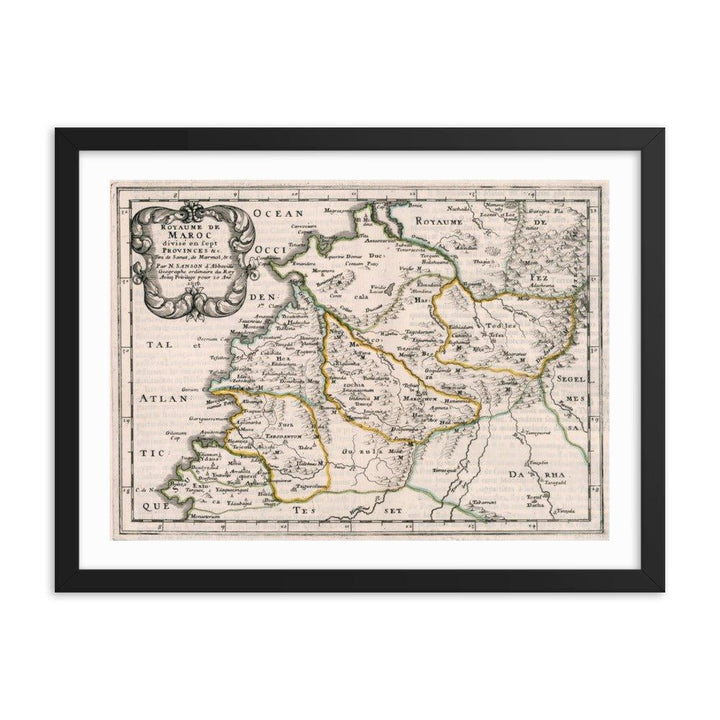 Map of Morocco - 1656 - Native Threads Palestine clothing
