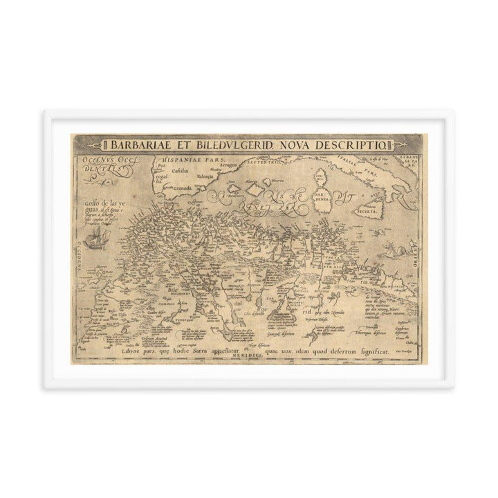 Map of North Africa - 1608 - Native Threads Palestine clothing