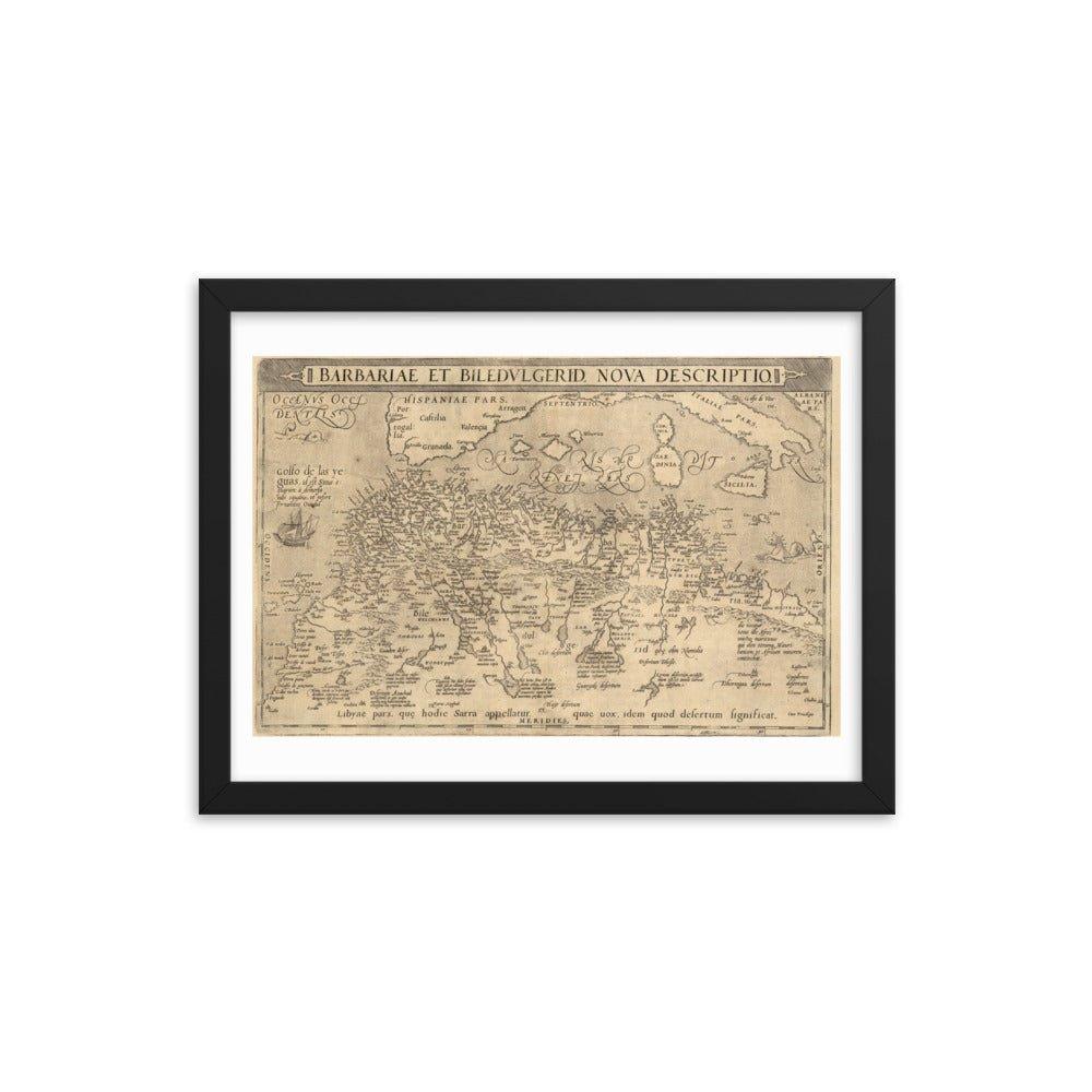 Map of North Africa - 1608 - Native Threads Palestine clothing