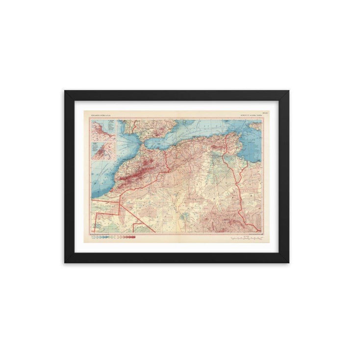 Map of North Africa - 1967 - Native Threads Palestine clothing