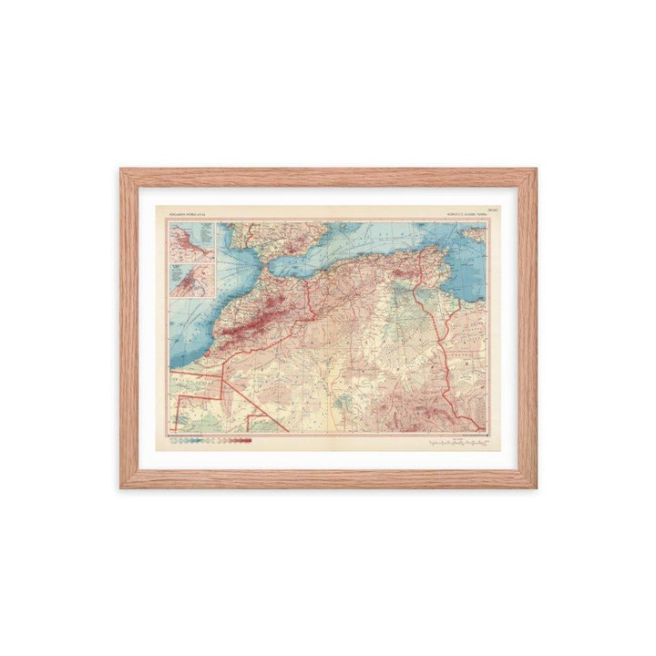 Map of North Africa - 1967 - Native Threads Palestine clothing