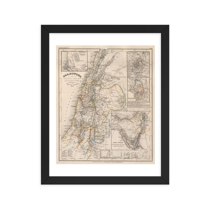 Map of Palestine - 1849 - Native Threads Palestine Map