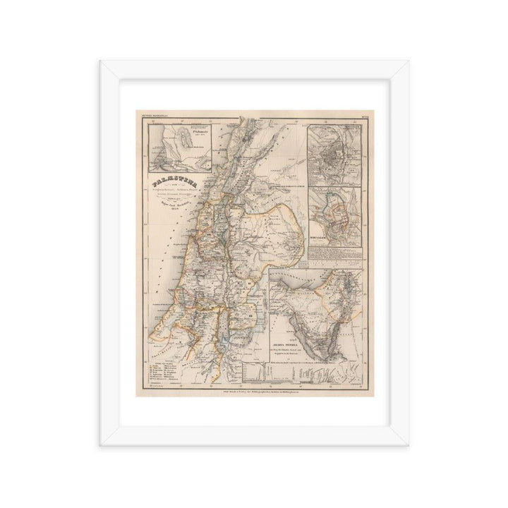 Map of Palestine - 1849 - Native Threads Palestine clothing