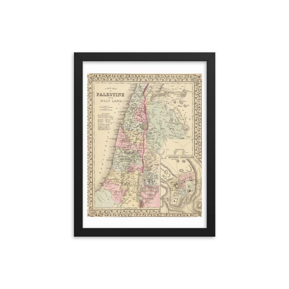 Map of Palestine - 1880 - Native Threads Palestine Map