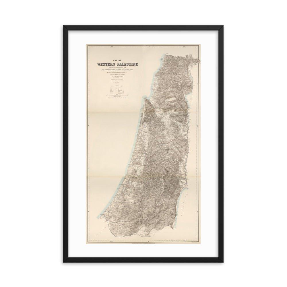 Map of Palestine - 1881 - Native Threads Palestine Map