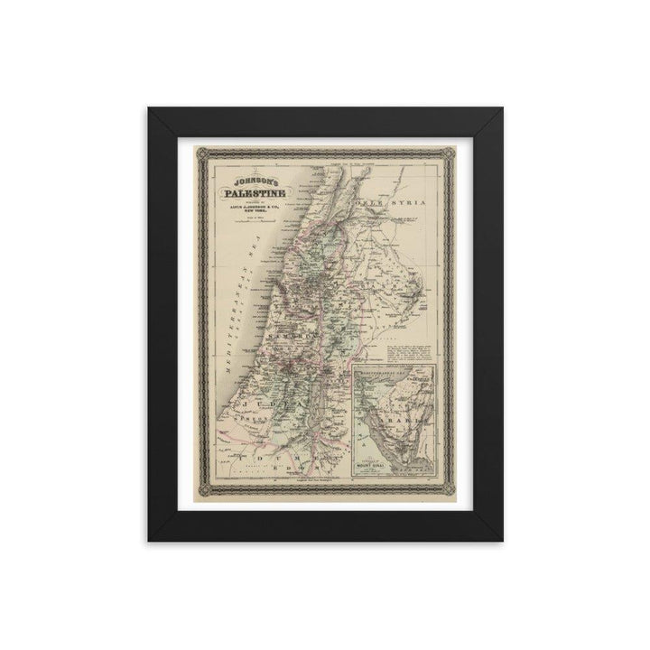 Map of Palestine - 1886 - Native Threads Palestine Map
