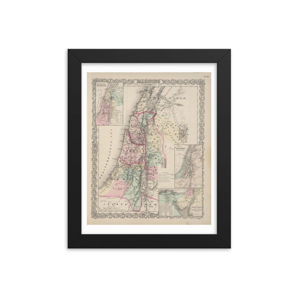 Map of Palestine - 1886 - Native Threads Palestine Map