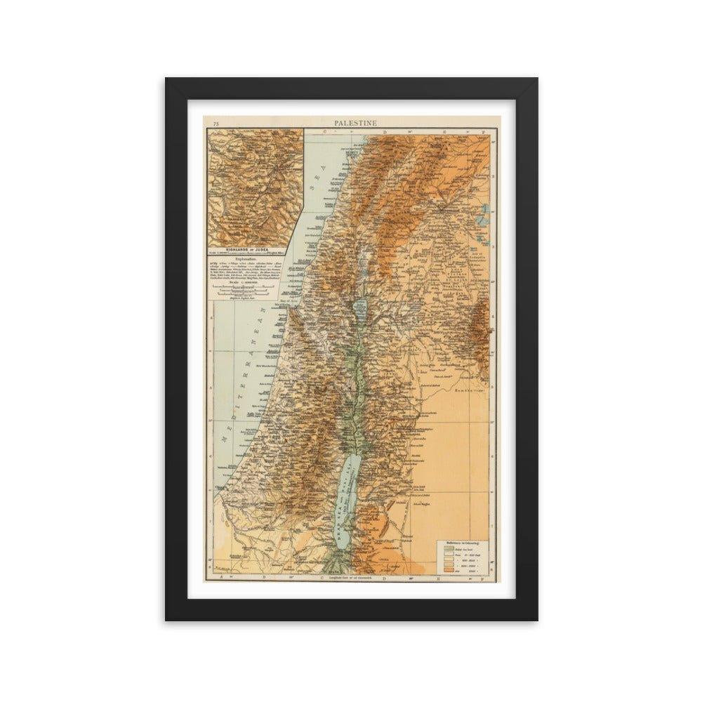 Map of Palestine - 1895 | Native Threads