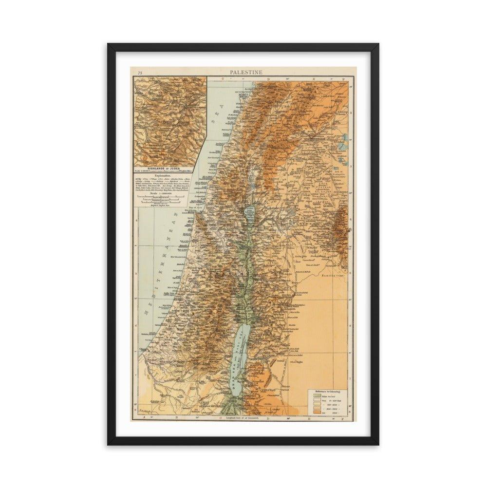 Map of Palestine - 1895 - Native Threads Palestine clothing