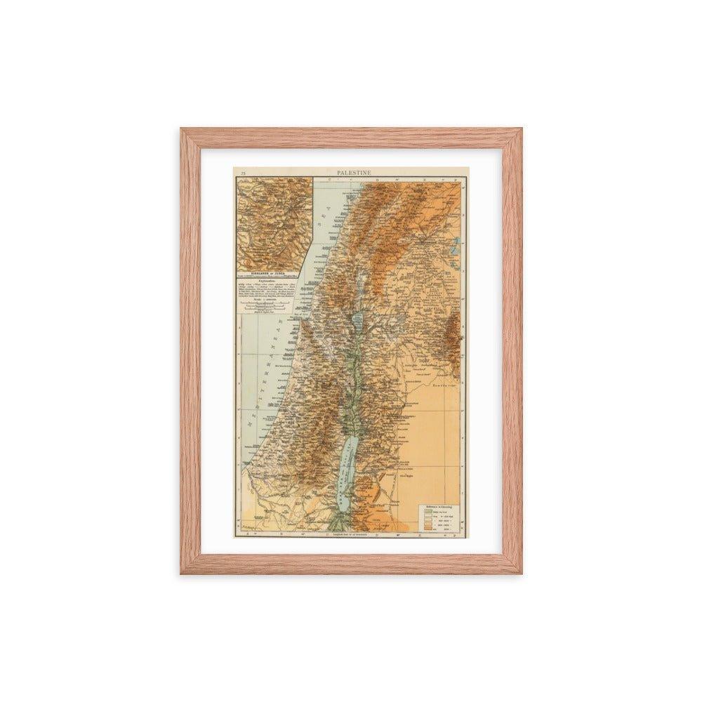 Map of Palestine - 1895 - Native Threads Palestine clothing