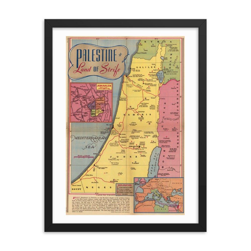Map of Palestine - 1936 - Native Threads Palestine clothing